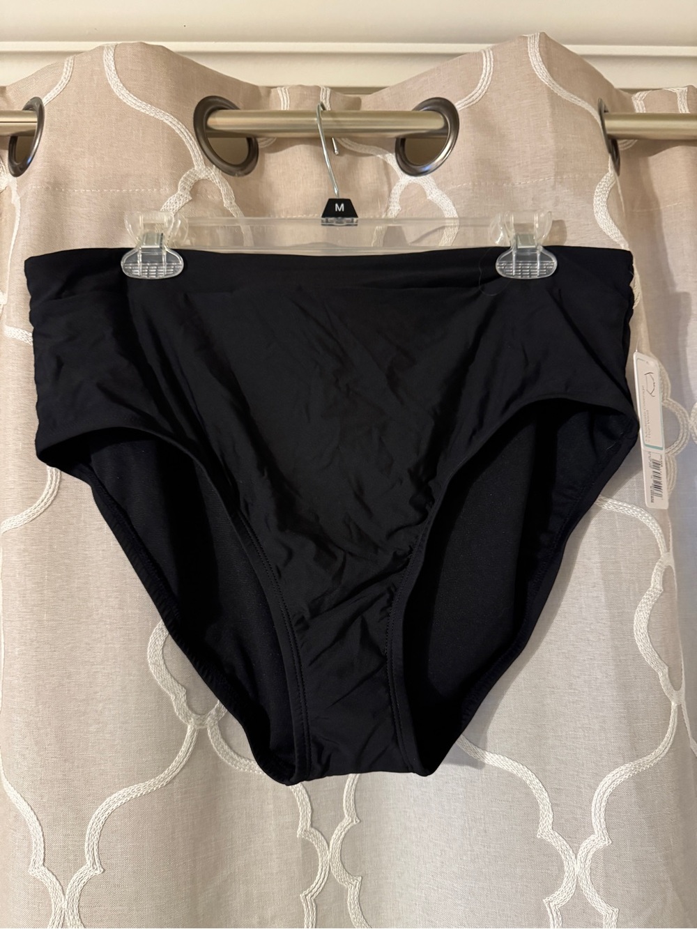 NWT Women's Freshwater High-Leg High-Waisted Swim Bottoms (black)